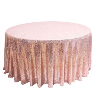 China China Disposable Hot Sale Wholesale Cheap Wedding Banquet Round Sequin Table Cover Table Cloths for sale