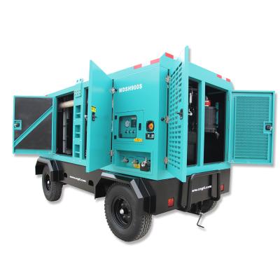 China 900CFM 16bar 25m3/min industrial air compressor screw mobile air compressor for mining use for sale