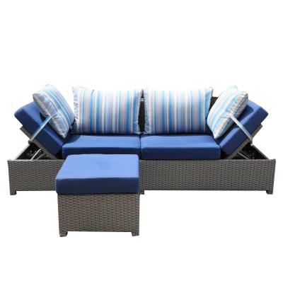 China Modern 2023 Nordic outdoor rattan sofa combination garden courtyard rattan sofa balcony leisure club five sets rattan art sofa for sale