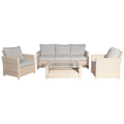 China Chinese garden outdoor furniture rattan wicker 4ocs sofa set furniture outdoor for sale