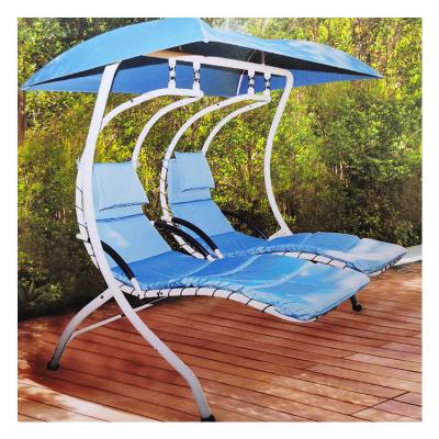 China HTN131 Twin Outdoor Patio Hammock Beach Sun Lounger Twin Lounger With Cover for sale