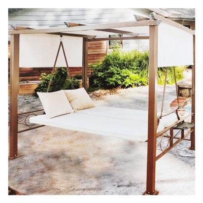 China HTN134 Hot Sale Outdoor Patio Garden Gazebo Swing Chair Swing Bed Gazebo for sale