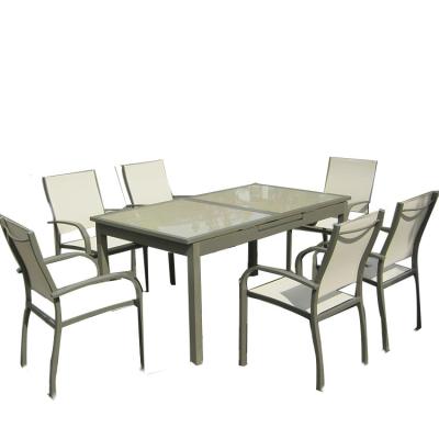 China Extendable dining table sets 6 seater outdoor dining table TXL04 and chairs extendable sets 6 seater dining table glass dining table extendable for sale