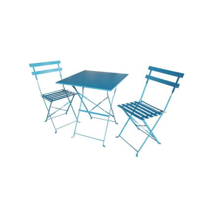 China folding chair 2+1 outdoor folding table Bistro table and chair set AY11 dining garden chair Paris Bistro relax chair for sale