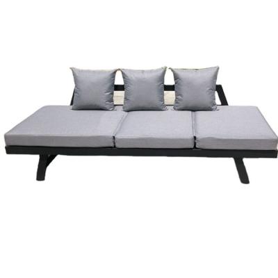 China Alu frame furniture outdoor sofa bed with bedGrey modern design folding bed, fabric sofa bed for sale