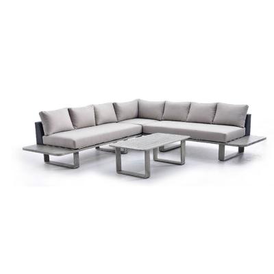 China China factory modern commerical outdoor aluminum garden furniture Alu frame style sectional sofa set for sale