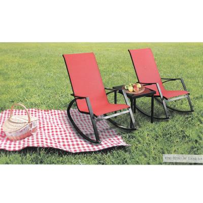 China Alu Frame Outdoor Metal Patio Chair Reclining Garden Rocking Chair Set for sale