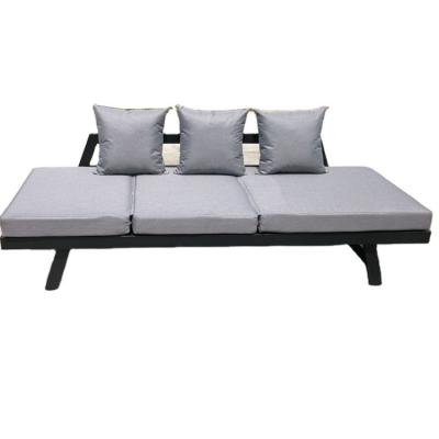 China Alu Frame Cheap Gray Gray Furniture Indoor Indoor Outdoor Folding Modern Sofa Bed Outdoor Sofa Set for sale