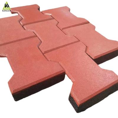 China High Density Anti-Slip Dog-bone Dog Anti-Cut Rubber Tiles Interlocking Brick Rubber Paver For Outdoor Walkways Playground Horse St for sale