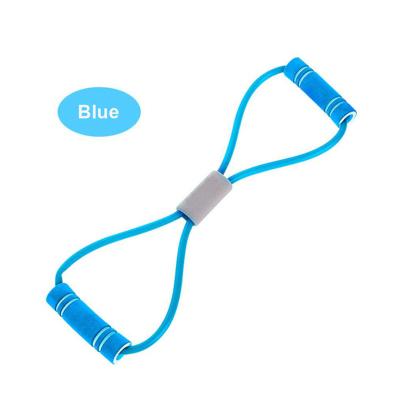 China Body Buliding 8 Shaped Elastic Tension Rope Workout Bands Resistance Bands Stretch Rope For Yoga Sport Fitness for sale