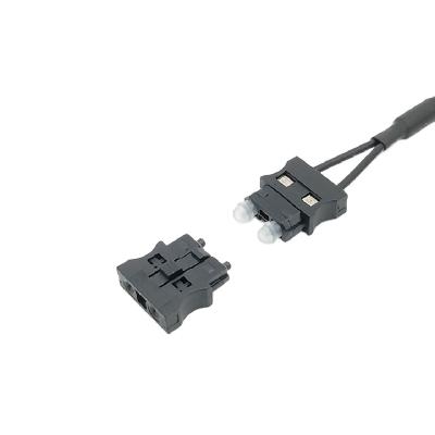 China 2021 PMMA Quality Assurance Fastly Black Pmmc Plastic Optical Fiber Connector for sale