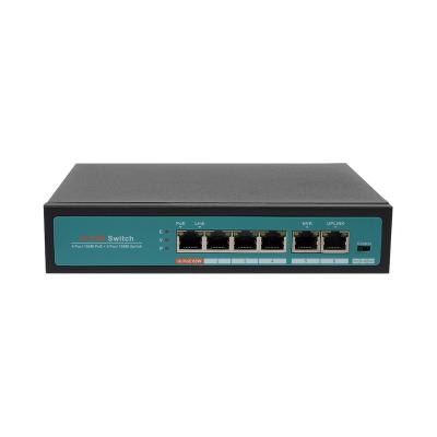 China POE VLAN Support RJ45 Uplink CCTV Hi-PoE 4 Ports 10/100Mbps AI Network PoE Smart Unmanaged Switch for sale