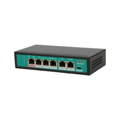 China High Quality CCTV Surveillance CCTV Network CCTV Network AI Support External Power Supply PoE Switch 4 Port Smart Hi-PoE VLAN for sale