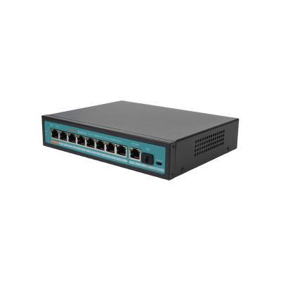 China Full CCTV Monitoring Factory OEM/ODM 802.3af/at 48v CCTV Network Ethernet RJ45 Uplink 10/100/1000m PoE Switch 8 Port Gigabit for sale