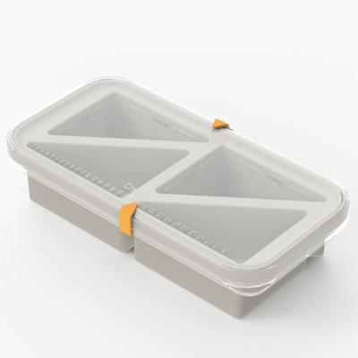 China Sustainable Drop Shipping Silicone Soup Trays With Lid 4 Piece Freezer Tray Silicone for sale