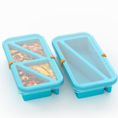 China 250ML Viable Freezing Tray For Soup, Broth, Sauce, Butter Ice Cube Trays With Lid, Silicone Freezer Container Molds Soup Tray 4 Parts for sale