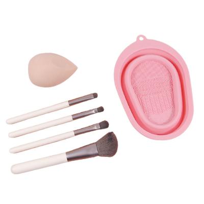 China Gently Dial Cleaner Beauty Tools Silicone Makeup Brush Cleaner Arc Make Up Brush Cleaning Wash Bowl for sale