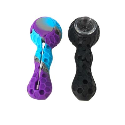 China Hot Selling DROPSHIPPING Food Grade Silicone Smoking Pipe Soft Honeycomb Tobacco Pipes Reusable Pipe For Tobacco for sale