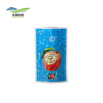 China Edible Packaging Zipper Printing Medible Disposable Pouch Packs Cannaburst Packets Polybag Mylar Bags for sale