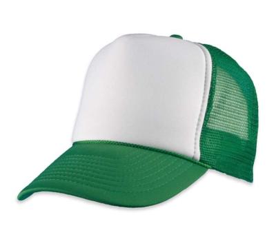 China COMMON Low Price Wholesale Promotional Single Trucker Hat White Snapback / Green for sale