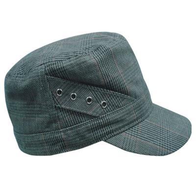 China JOINT Metal Supplies Eyelets Custom Plaid Fabric Style Fashion Military Hat for sale