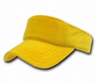 China Character China Manufacturer 100%cotton Terry Yellow Empty Visor Hat for sale