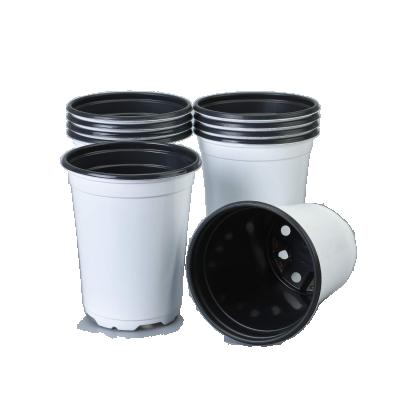 China Factory direct sales good quality Eco-friendly white seedling gallon nursery planter/plastic round flower pot flower pots for sale