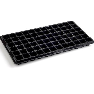 China Seed Crib Tray PVC Material Cheap 72 Cells Black Seedling Tray Factory Wholesale 110 Grams for sale