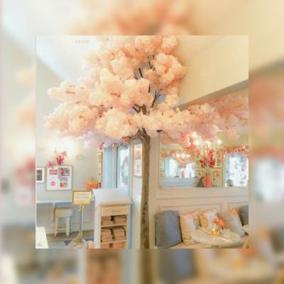 China 2020 Lavish New Door to Door Shipping Fiberglass or Real Wood Material Artificial Cherry Blossom Tree For Wedding for sale