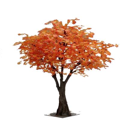 China Autumn Tree Make Artificial Red Maple Tree Leaves Decoration Good Quality for sale