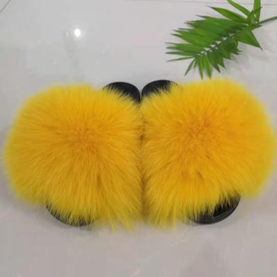 China Most popular fashion trend women's color matching cross - body bag with real Fox fur slippers wholesale ladies Jelly Purse And Fur Slides sets for sale