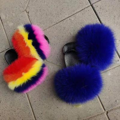 China Insulative Cheap Real Price Summer Fur Slides For Kids Factory Fur Infant Slippers For Kids Children Wholesale Fur Slipper for sale