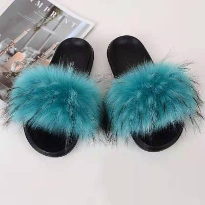 China Fashion Trend Wholesale Cheap Luxury Branded Personalized Faux Fur Fancy Slippers For Girls for sale