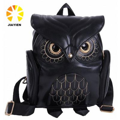 China DAY Newest X BACKPACK Fashion Design Women Gothic Feeling Owl Backpacks Owl Stylish Cool Black Pu Leather Women Bags for sale