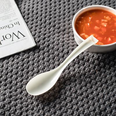 China Eco-disposable Degradable Hotel Tableware Salad Spoon Soup Spoon For Takeout Food for sale