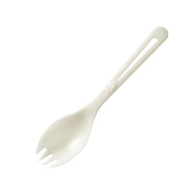 China Dining Eco-Friendly Cornstarch Materials Plastic Ice Cream Utensil Spoon Fork for sale