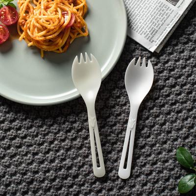 China Hotel 16.5cm Length Fork Degradable Flatware Takeout Dishes Using Salad Spoon for sale