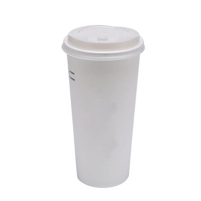 China Biodegradable Eco-disposable Compostable Hot Plastic Cup Coffee Mug PLA Drinkware Drinkware Paper Cup With Lid for sale