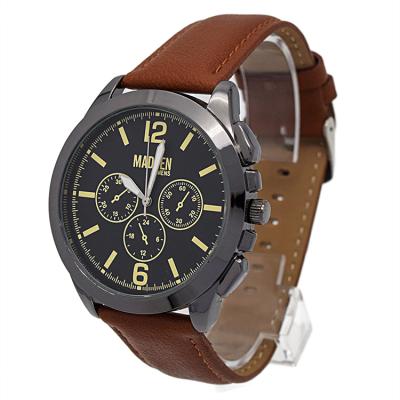 China New Luxury Water Resistant Fashion Glass Quartz Men Watch Men Casual Wrist Watch Leather Strap Custom Made Welcome for sale