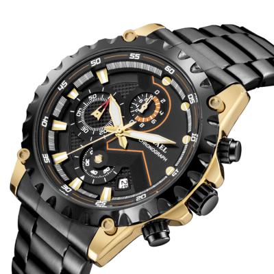 China Top Brand Fahion Chronograph Water Resistant Sale Stainless Steel Watches Men Luxury Waterproof Wristwatch for sale