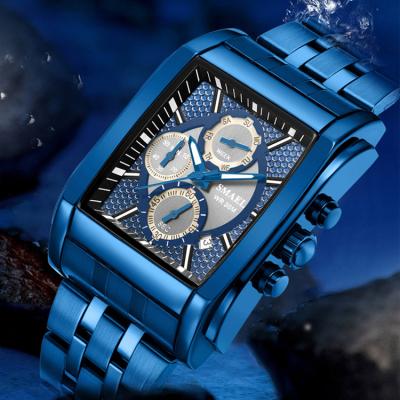 China Non-specific hot sale OEM ODM quartz watch man shape watch luxury men's quartz stainless steel square wrist for sale