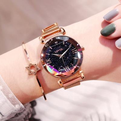 China Non-specific Raymons RM-Z151 gypsophila sky stainless steel fashion lady quartz watch starry mesh quartz watch for sale