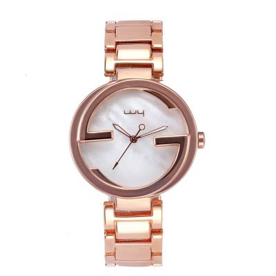 China Hot Sale Non-specific Luxury Rose Gold Lady Watch Waterproof Quartz Unique Women Chain Dress Watches for sale