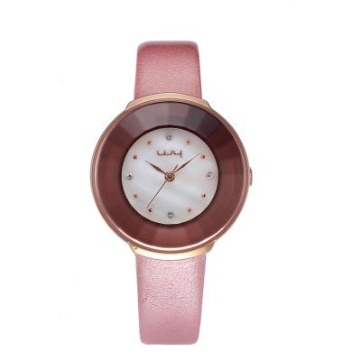 China Non-Specific Waterproof Lady Watches Luxury Design 2021 Women Wrist Watch Fashion Gilt Leather Strap for sale