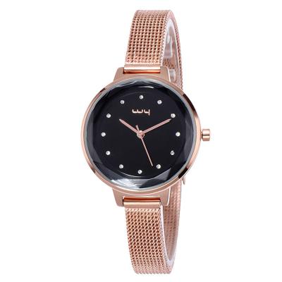 China Lady Watch Rose Gold Stainless Steel Mesh fashion waterproof brand non-specific quartz watch for women for sale