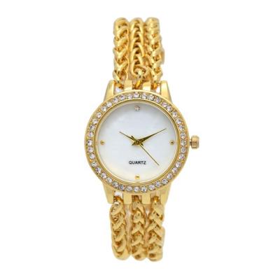 China Lady RM-Z112 Gold Non-specific IP Plating Diamond Quartz Watch Japan Luxury Movt For Women for sale