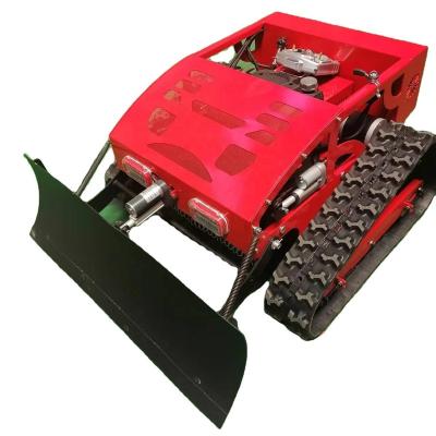 China 4-Stroke DIY Zero Ride Robot Remote Control Gasoline Lawn Mowers With Snow Plow Blade To Canada USA Europe for sale