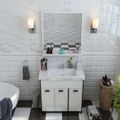 China New Trend Modern Price Good Price Luxury Bathroom Cabinets With Mirror Water Resistant Stainless Steel Bathroom Furniture Vanities for sale