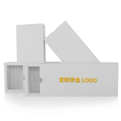 China Recycled Materials Custom Folding Plain White Kraft Cardboard Paper Slipping Sleeve Lid Pencil Packaging Jewelry Drawer Gift Lipstick Box For Shoe for sale