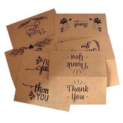 China Custom Wholesale China Kraft Printing Small Business Thank You Card Wedding for sale